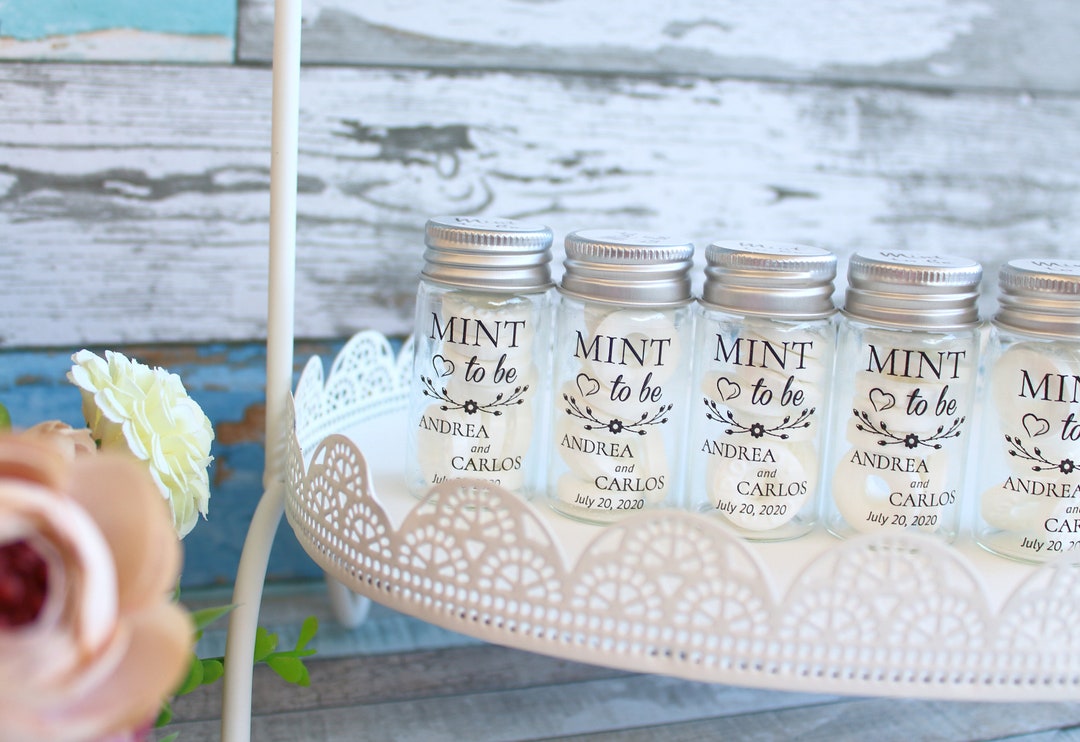 Mint to Be Favors in Bottle, Wedding Mint to Be Favors, Personalized ...
