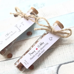 Bridal Shower Coffee Favors, The perfect Blend, Love is Brewing, Personalized Coffee Party Favors, Bridal Thank you gifts, Glass Tube