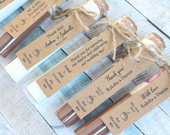 Hot Chocolate Wedding Favors for Guests, Custom Favors, Bridal Shower Favors, White Chocolate, Hot Cocoa, Large Glass Tube, Bulk, Party Gift