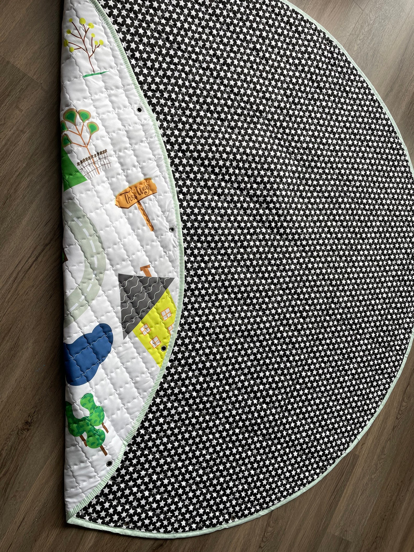 FABRIC Road Play Mat Quilted Road play mat City play mat Etsy