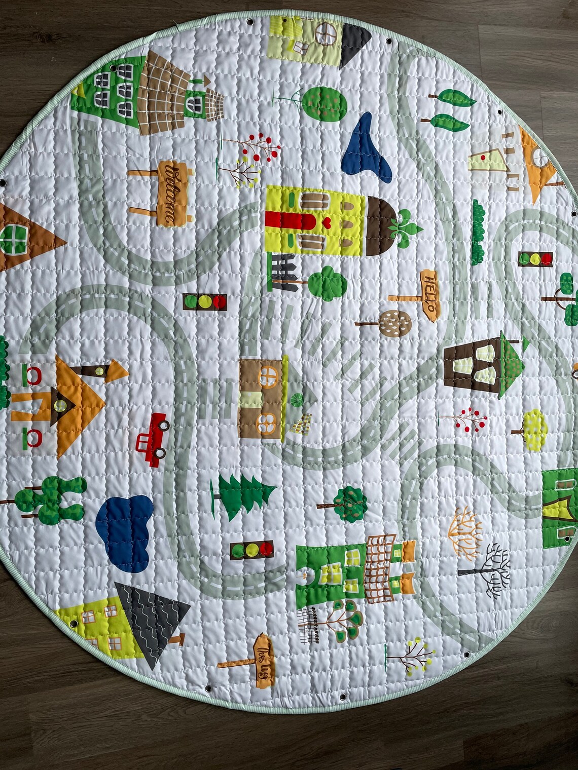 FABRIC Road Play Mat Quilted Road play mat City play mat Etsy