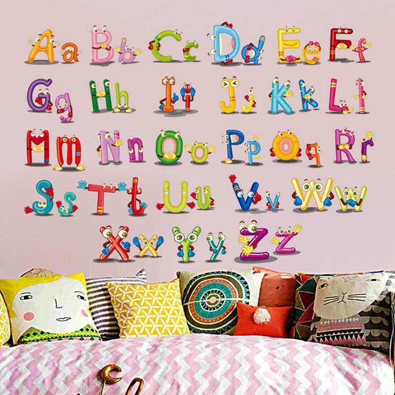 ALPHABETS Wall stickers Peel and stick A to Z Lower and Etsy