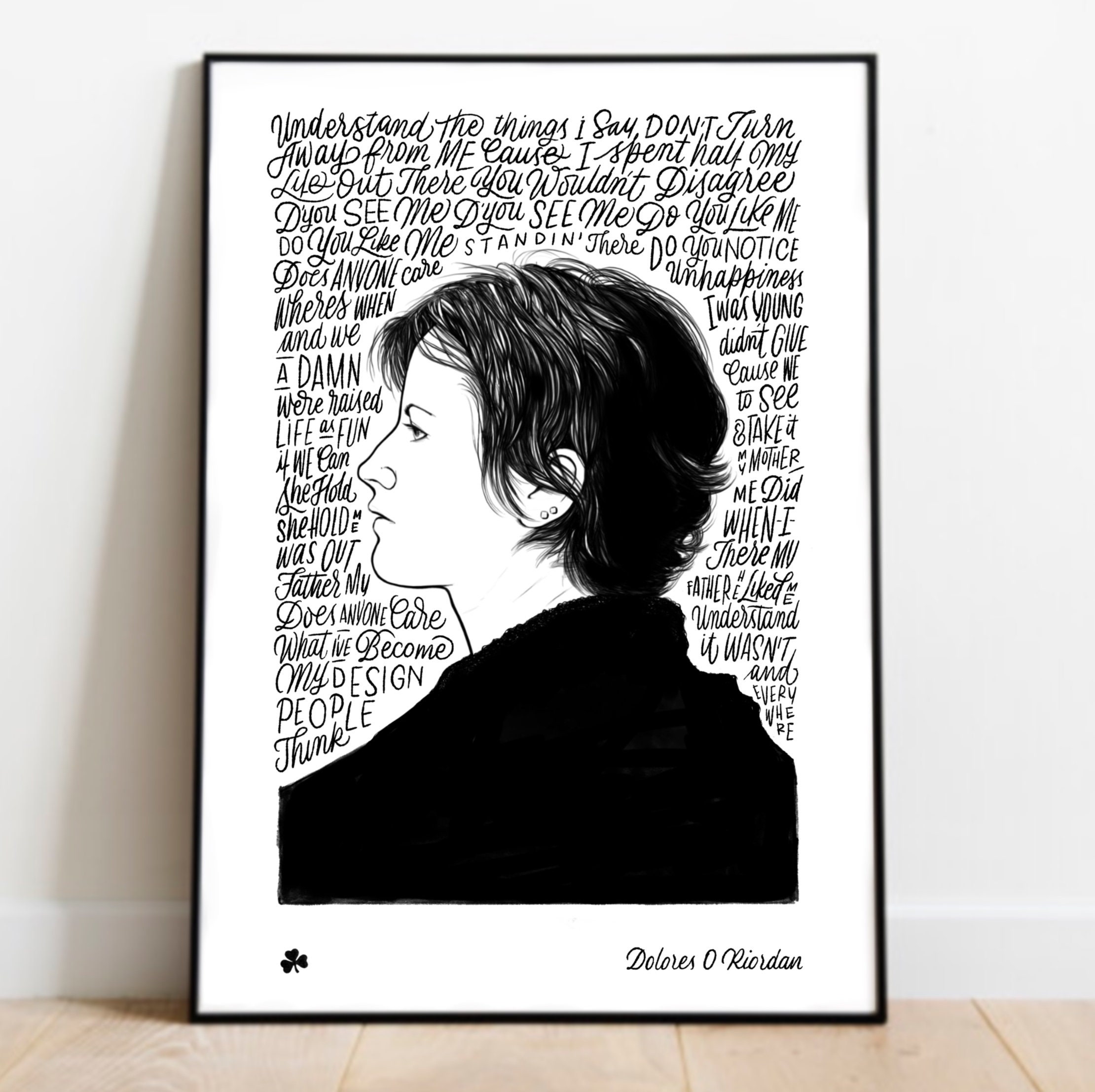 Dolores O'Riordan. Zombie Lyrics | Art Board Print