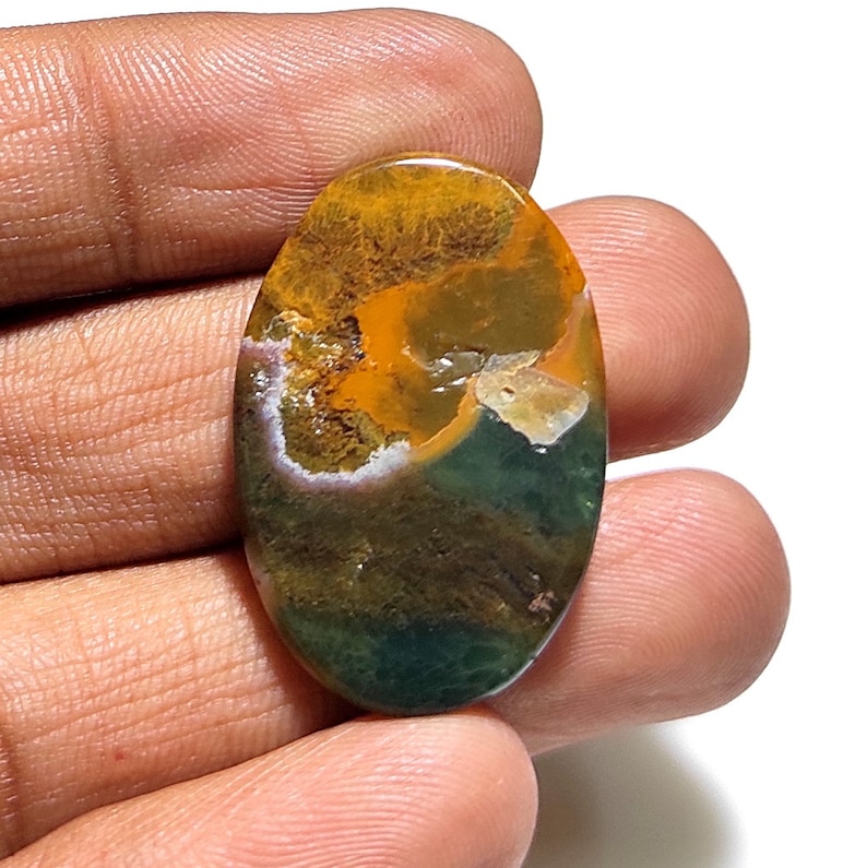 33x22x4 mm 28 CTNatural Ocean Jasper Cabochon Ocean Jasper Making For Jewelry Ocean Jasper Gemstones Top Grade Quality Ocean Jasper