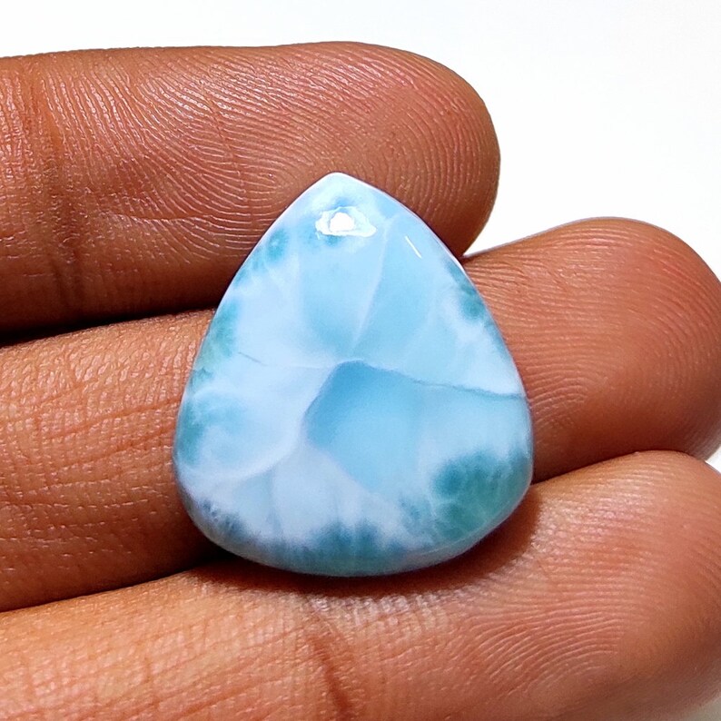 Larimar Making For JEWELRY 22 CT Natural Blue Larimar Cabochon 24x21x5 mm Larimar Loose gemstone Top Quality Larimar