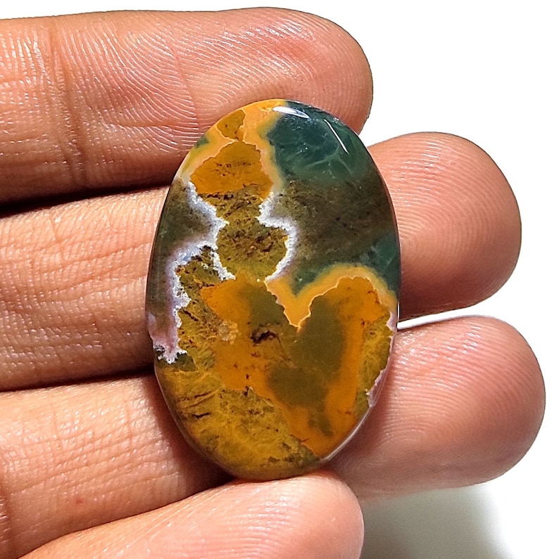 33x22x4 mm 28 CTNatural Ocean Jasper Cabochon Ocean Jasper Making For Jewelry Ocean Jasper Gemstones Top Grade Quality Ocean Jasper