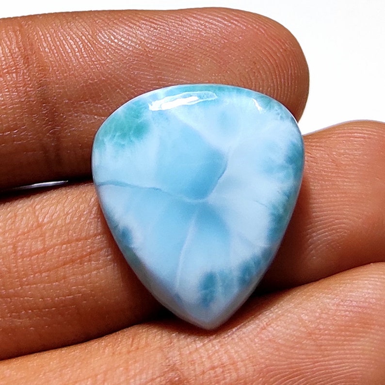Larimar Making For JEWELRY 22 CT Natural Blue Larimar Cabochon 24x21x5 mm Larimar Loose gemstone Top Quality Larimar
