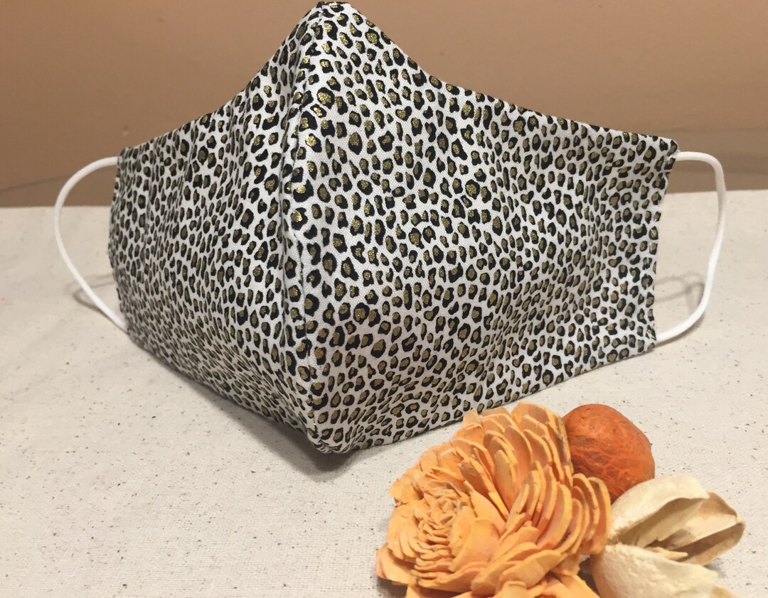Leopard Print Face Mask, Reusable and Washable. Animal Print Face Cover ...