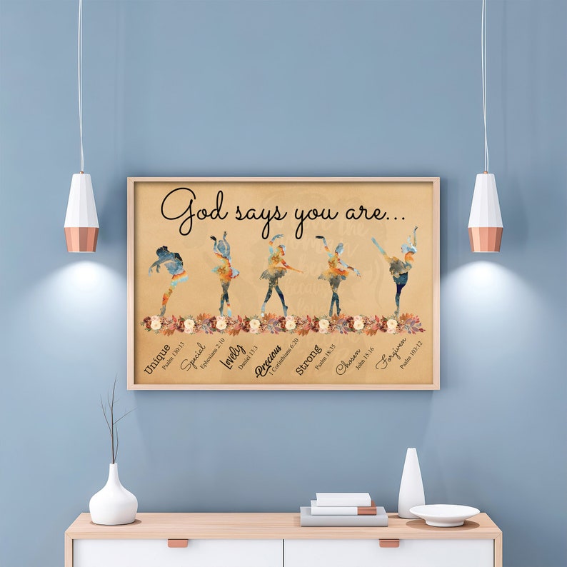 Ballet God Says You Are Poster Retro Ballerina Poster Ballet Etsy