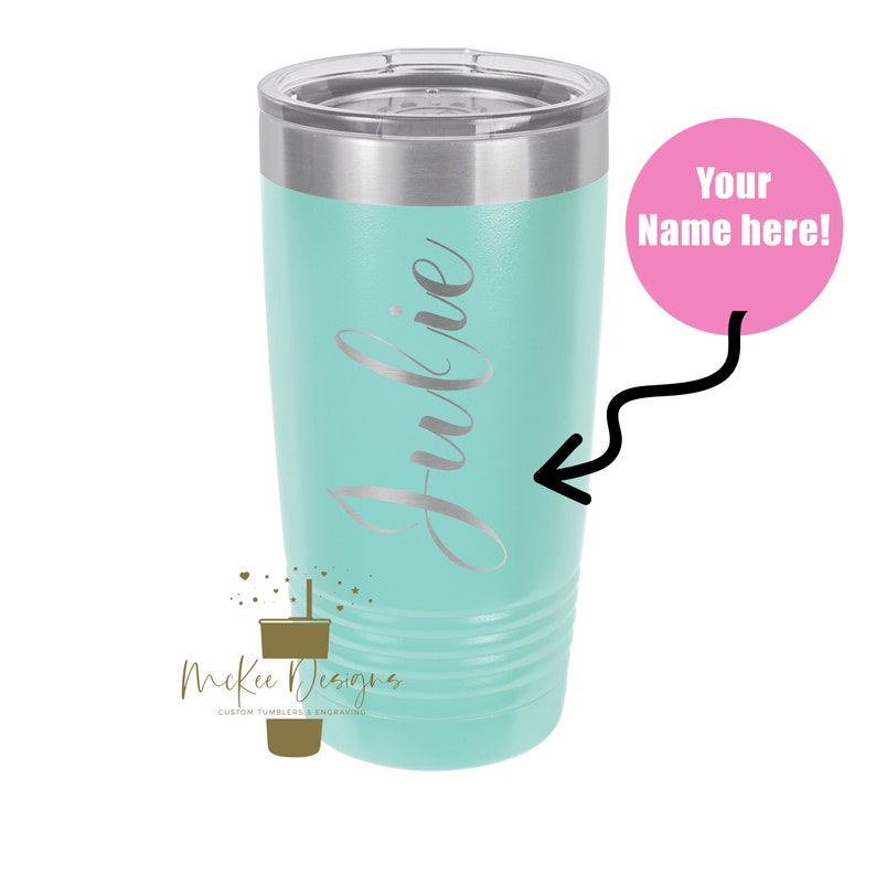 Custom Engraved Tumbler Name engraved Tumbler Custom Etsy