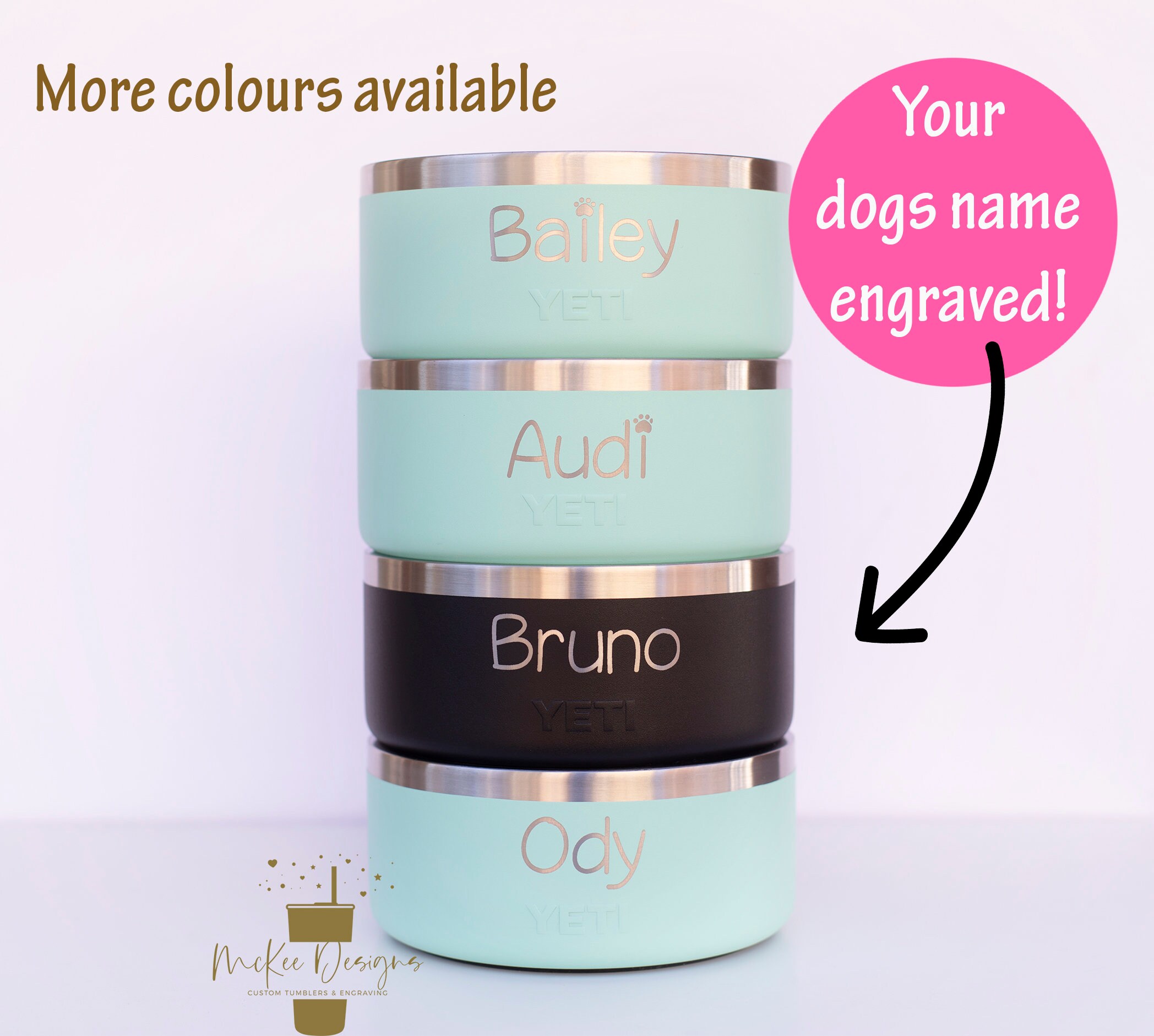 Engraved Dog Bowl Yeti Dog Bowl Custom Dog Bowl Dog Gift Etsy