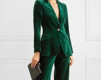green suede suit