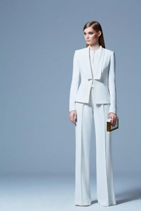 Female tuxedo white sale