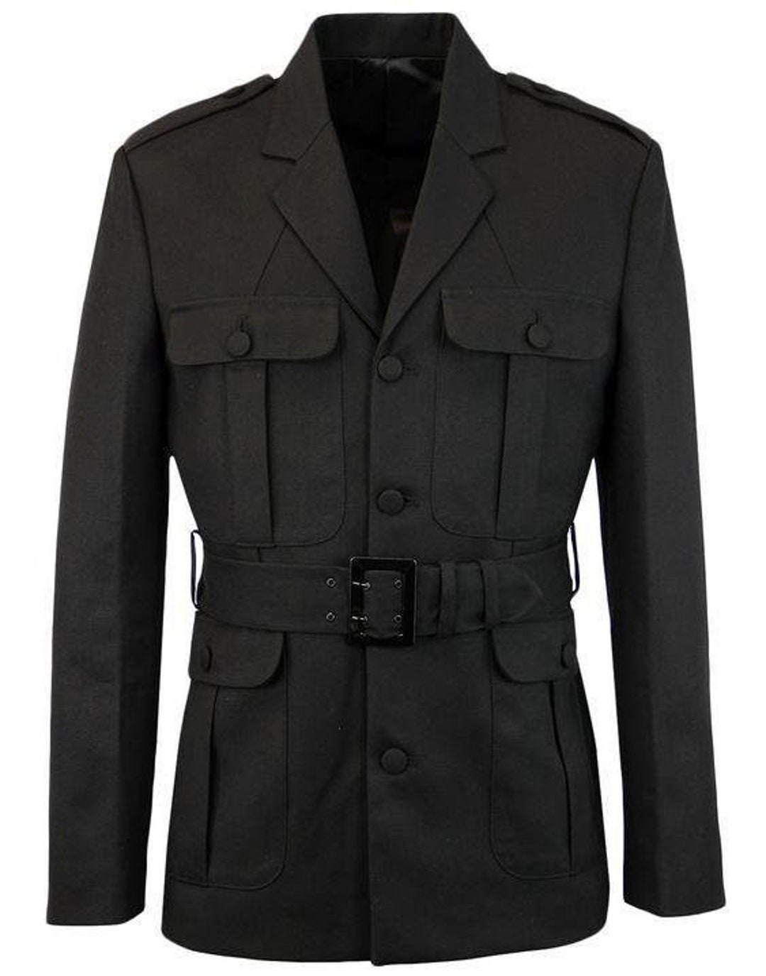 Mens belted safari clearance jacket