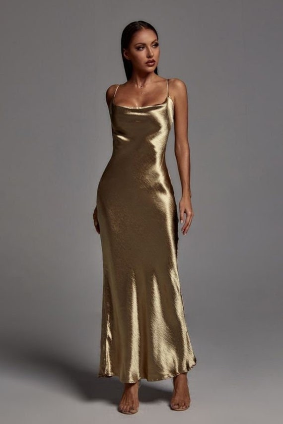 metallic gold dress