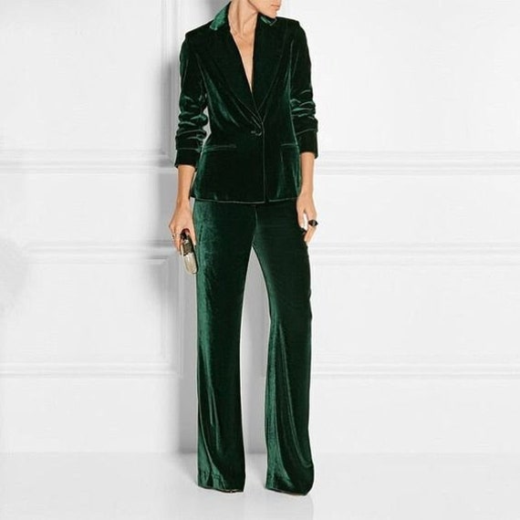 velvet trouser suits