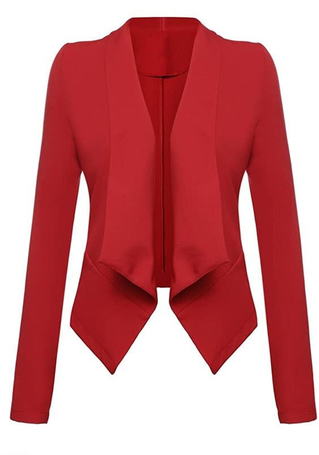 Women Custom Made Formal Red Blazer Long Sleeve Coat Office - Etsy