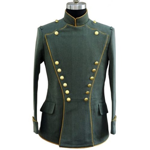 Mandarin collar deals military jacket