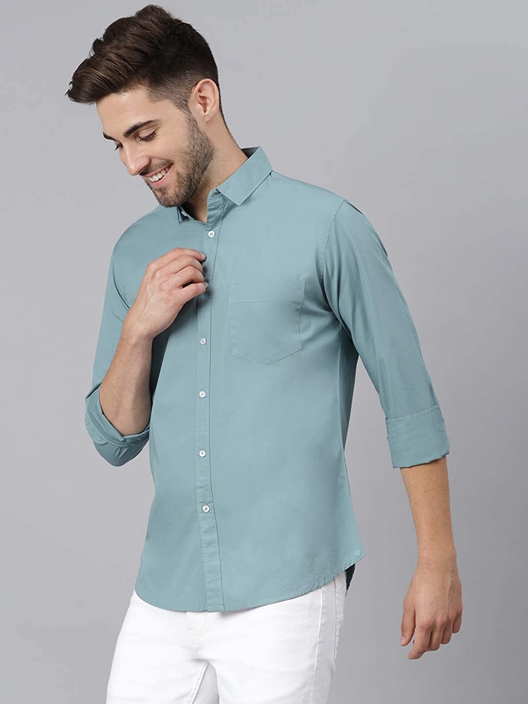 Men Custom Made 100% Cotton Plain Solid Shirt Beach Summer | Etsy