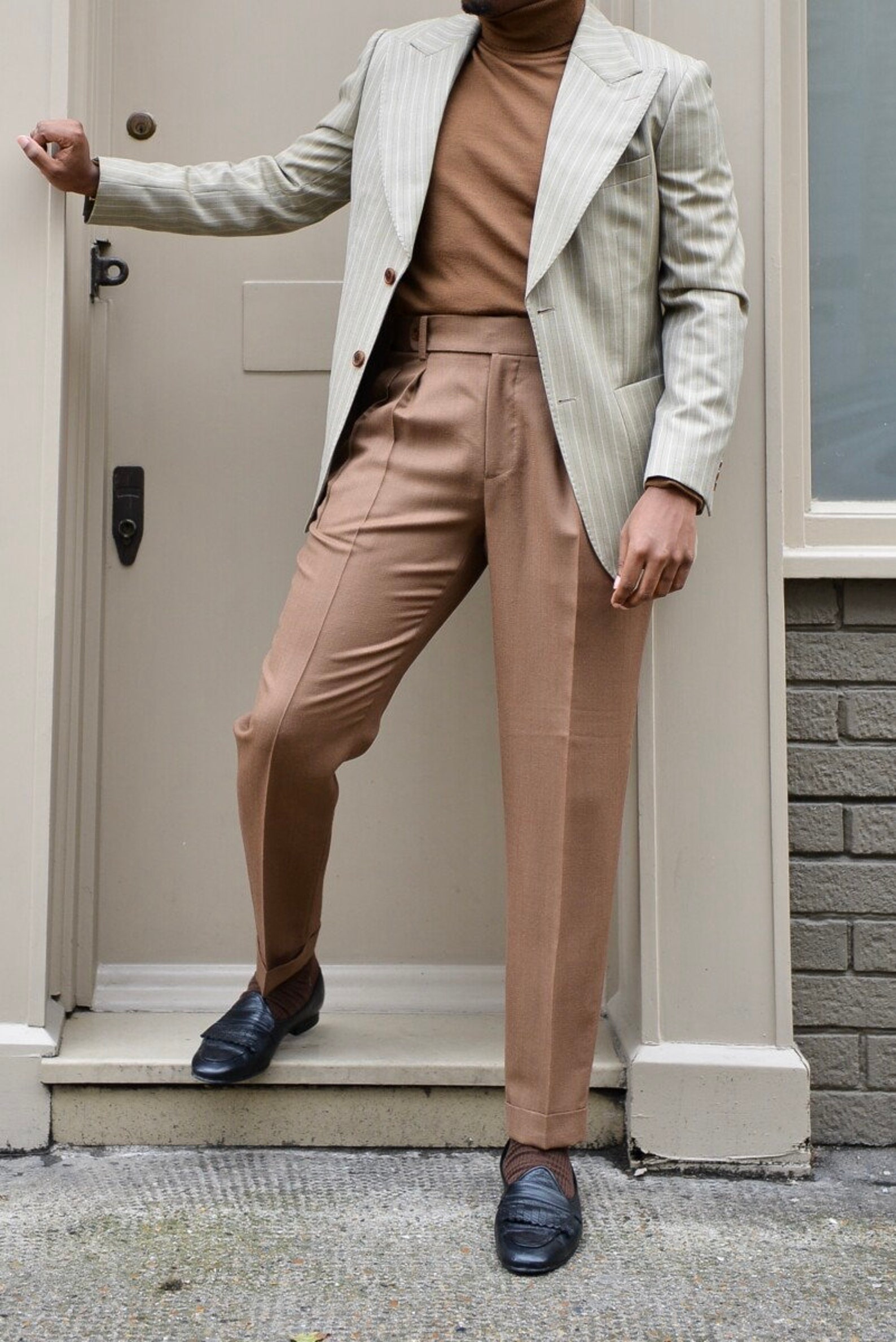 Men Pleated Pants Bespoke Designer Formal Gurkha Trouser Boy Etsy