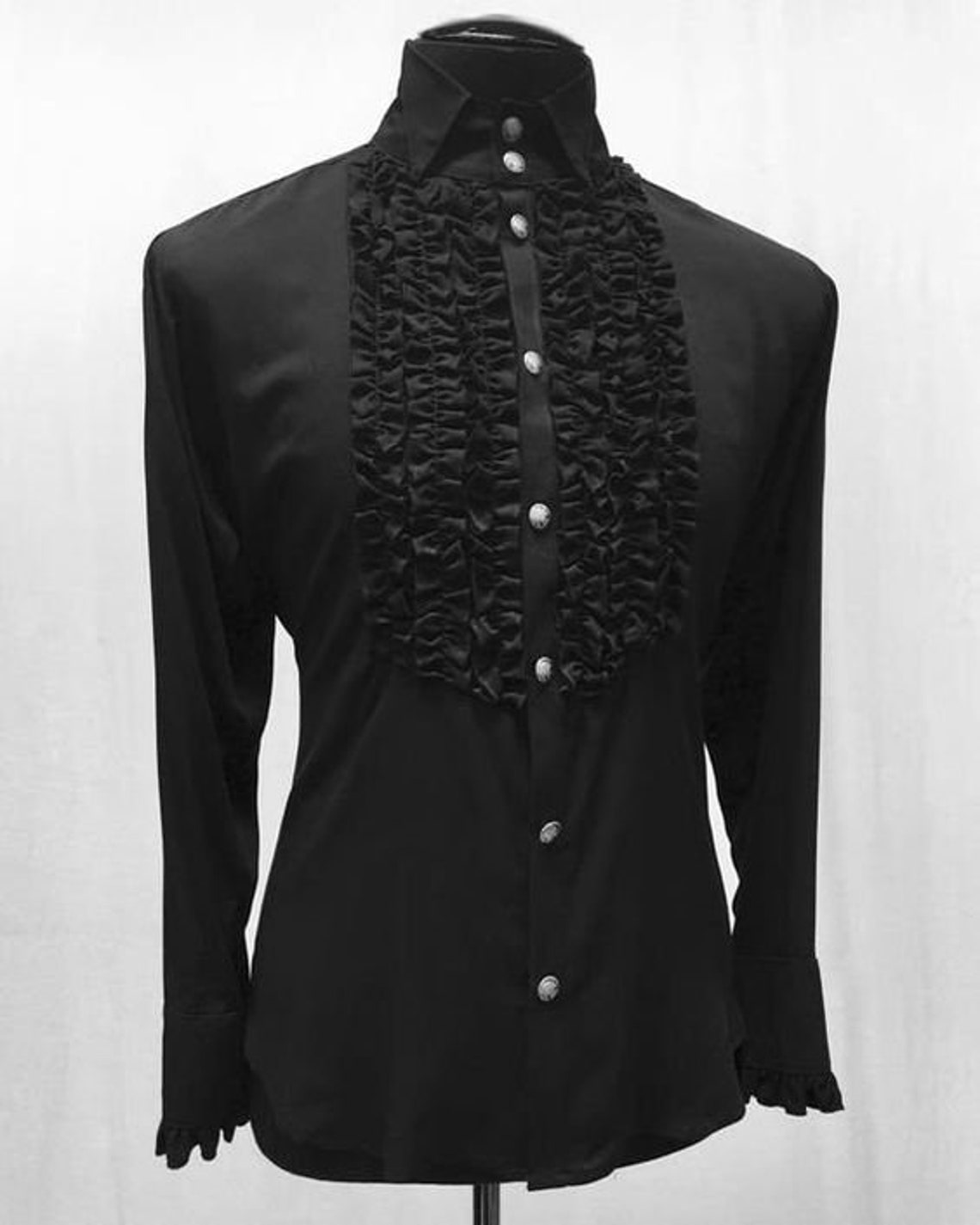 Men White Ruffle Tuxedo Cotton/Linen Shirt Empire Classic Tux Etsy