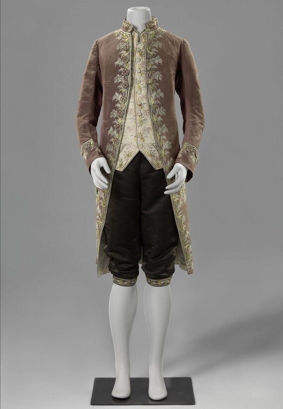 Men Custom Made Rococo Costume Brown Velvet 18th Century | Etsy