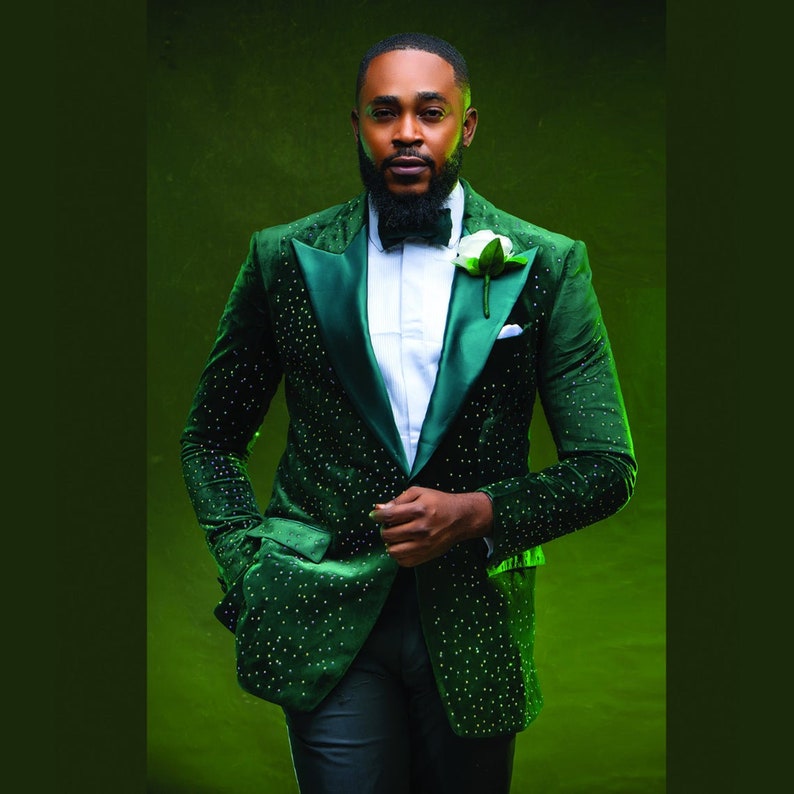 green suede suit jacket