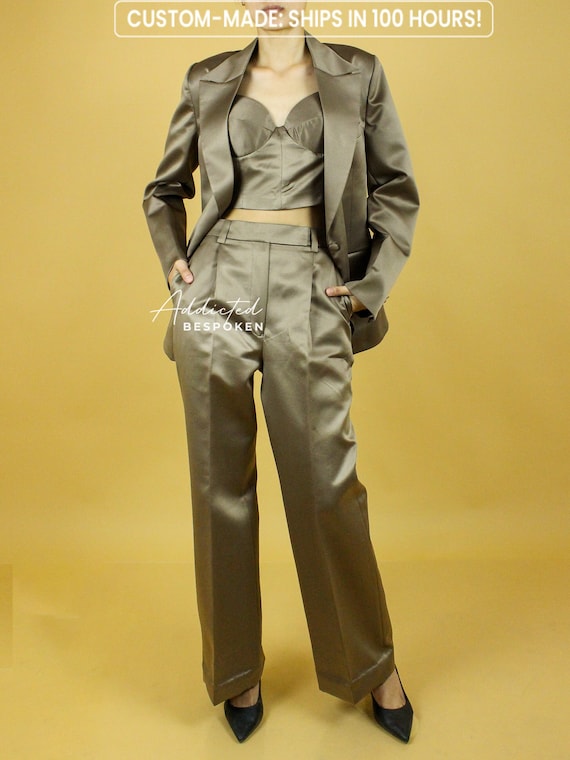 3 Piece Suit Women Notch Lapel Single Breasted Women Suits for Work  Professional (Blazer+Vest+Pants), Black, One Size : : Clothing,  Shoes & Accessories