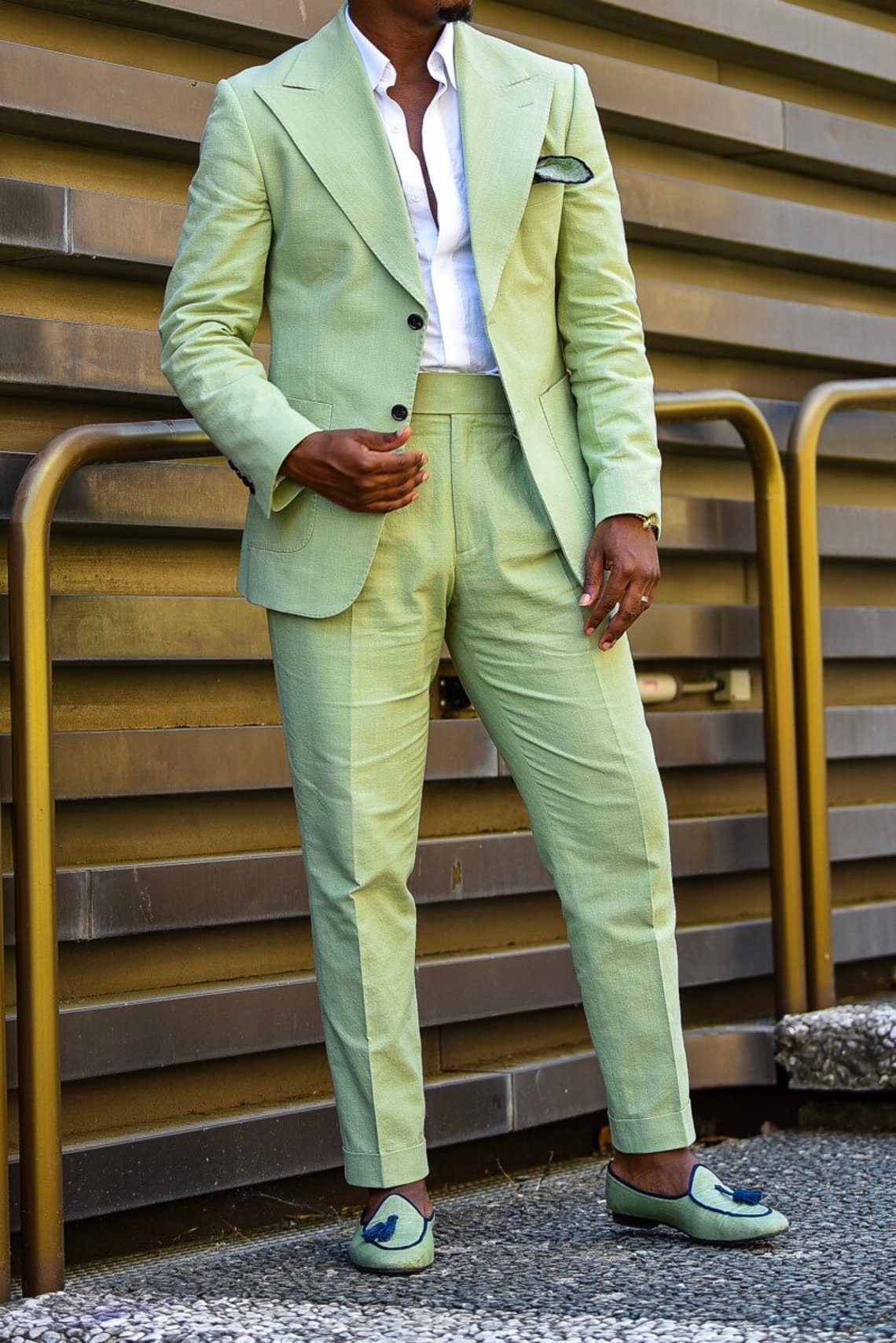 Men Suit Mint Green Custom Made Business Formal Fashion Luxury Etsy