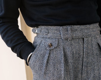 Wide Leg Pants, Wool Pants, Palazzo Pants in Gray, Maxi Wool Pants