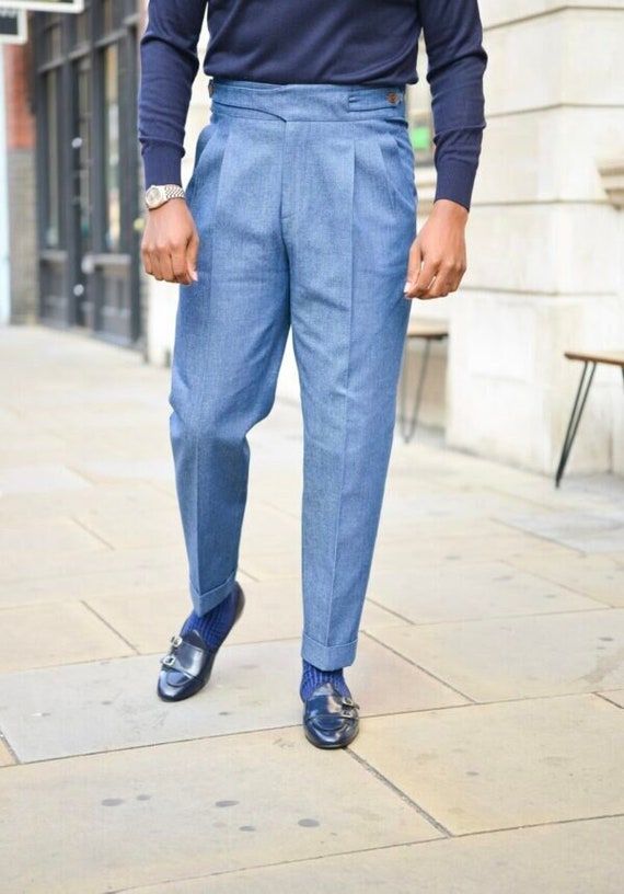 Men Gurkha Trouser Custom Made Pleated 