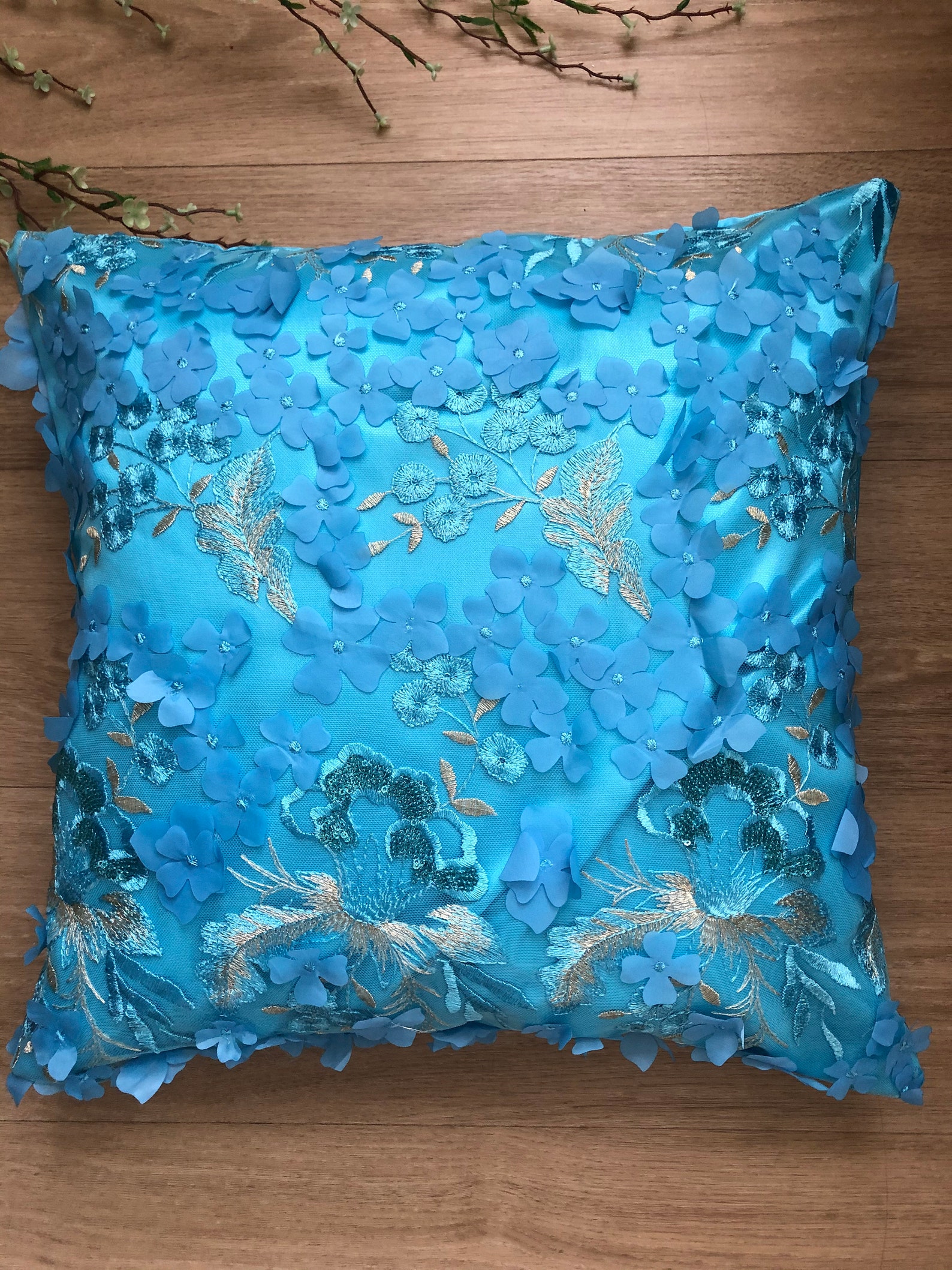 3D handmade flower throw pillow cover decorative pillows Etsy