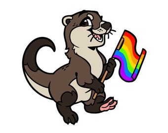 Pride Pins - Otter Hard Enamel Pin - LGBTQ+ (Mehrere Flaggen)