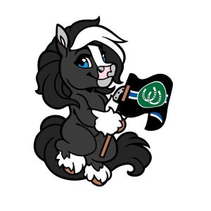 Pride Pins - Dhanus - Draft Horse Percheron with Ponyplay / Pony Play Pride Flag
