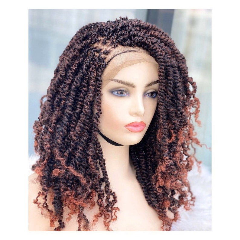 Spring twist lace front wigs for black women Braided wig Etsy