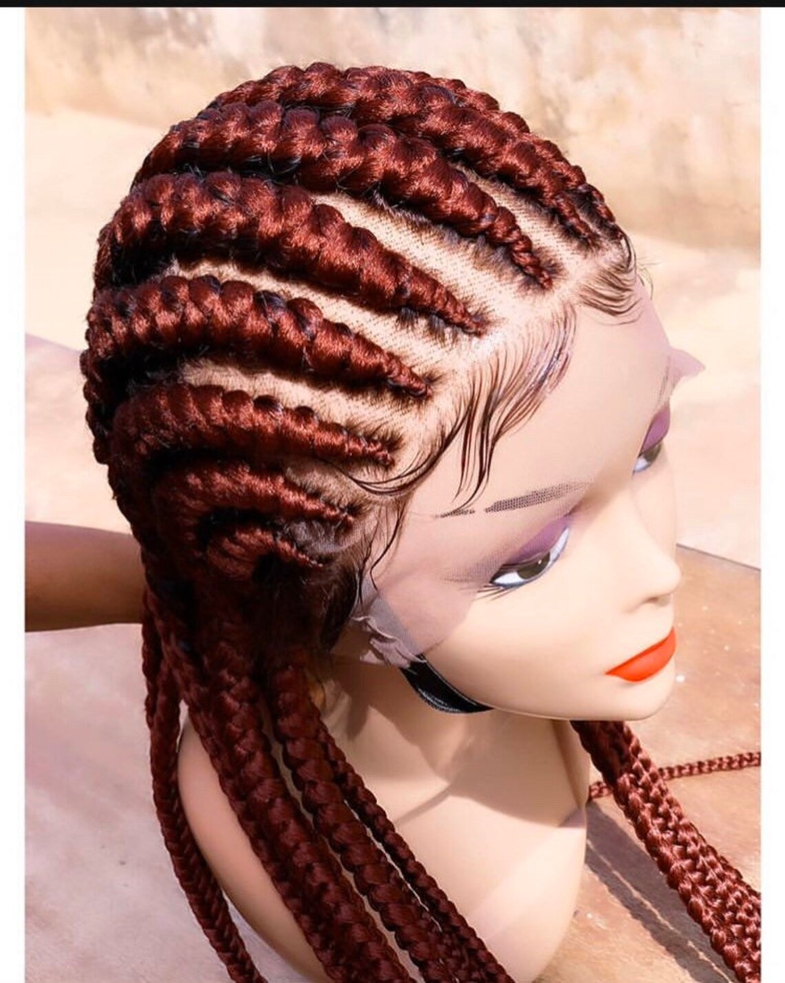 Cornrow Kinky twist wigs for black women Braided wig braid Etsy