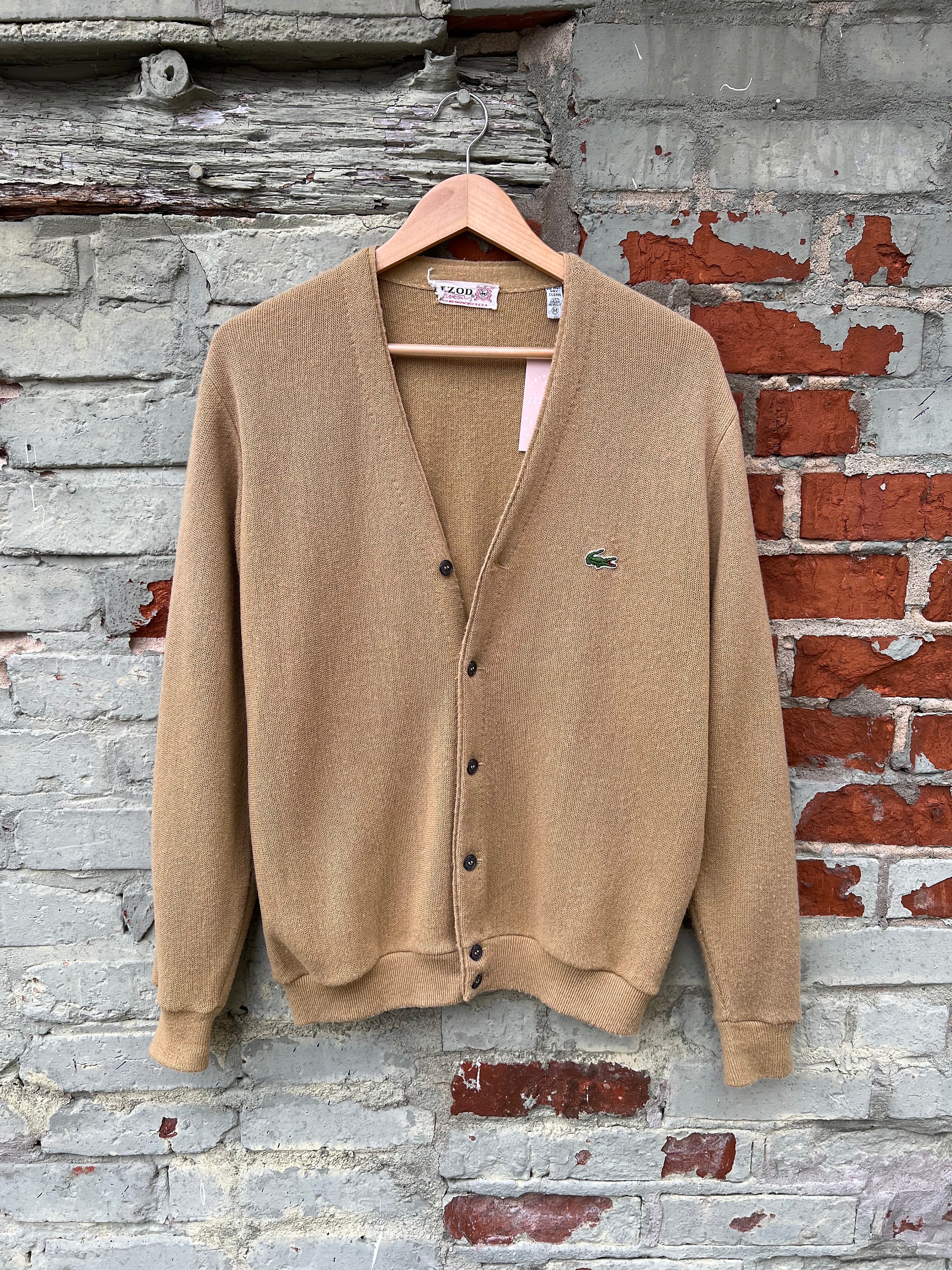 Vintage 70s Beige/tan Cardigan by Izod / Lacoste / Size L/xl - Etsy