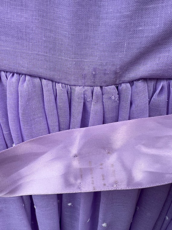 Vintage 70's Purple Prairie Midi Dress / Homemade… - image 9