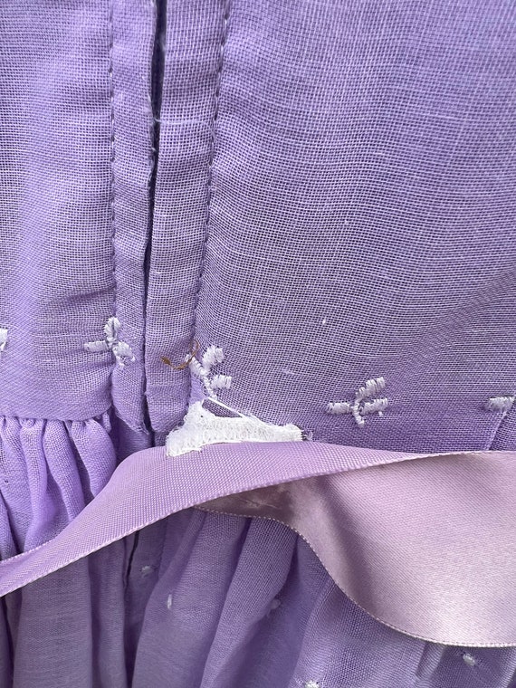 Vintage 70's Purple Prairie Midi Dress / Homemade… - image 10