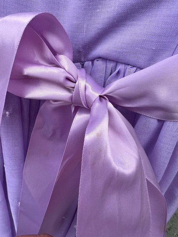 Vintage 70's Purple Prairie Midi Dress / Homemade… - image 8