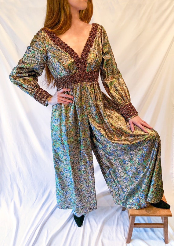 Vintage 1970s Lillie Rubin Green + Gold Magical Ju