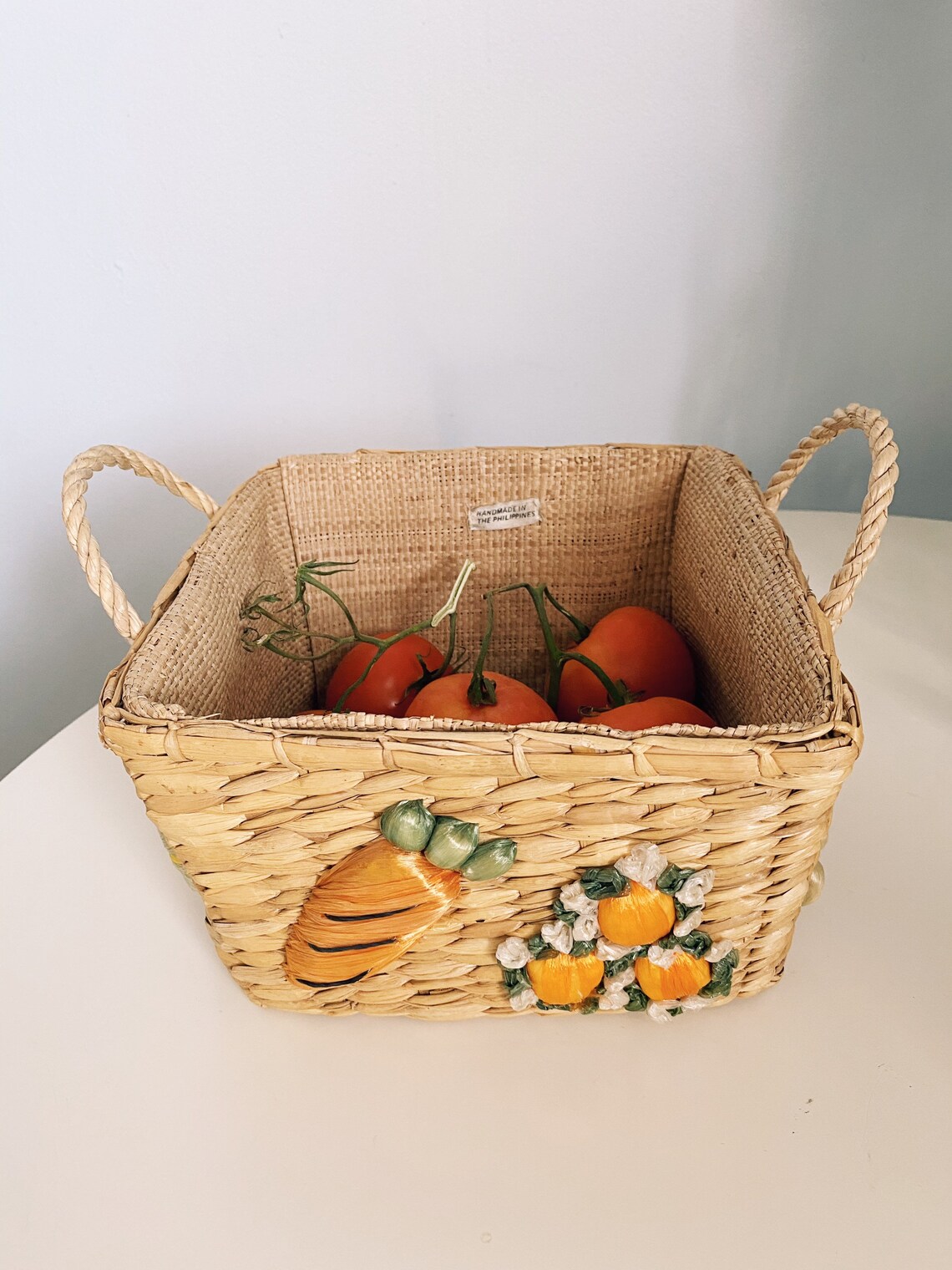 Vintage Veggie Basket Etsy