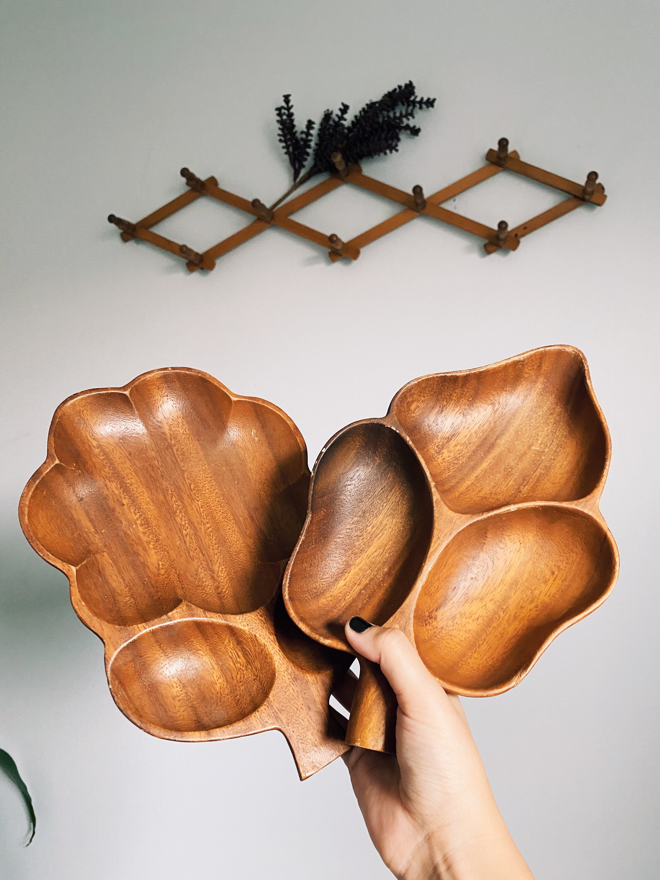 Wooden vintage bowls / accessory holders Etsy