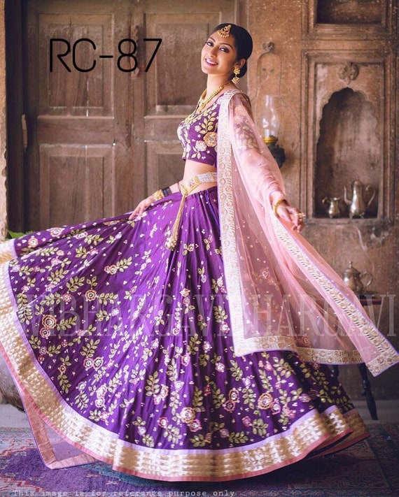 purple ghagra choli