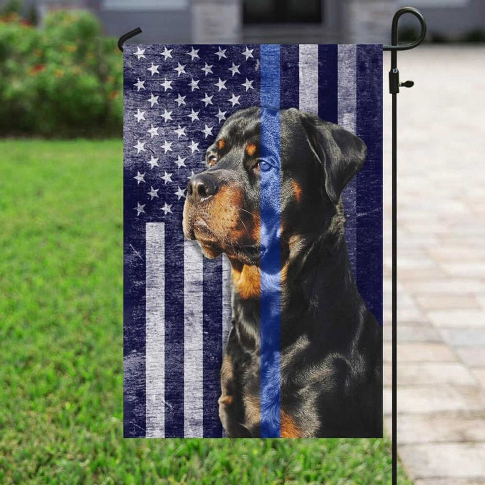 Love Dog Flag Rottweiler Police Dog Police Flag Law Etsy