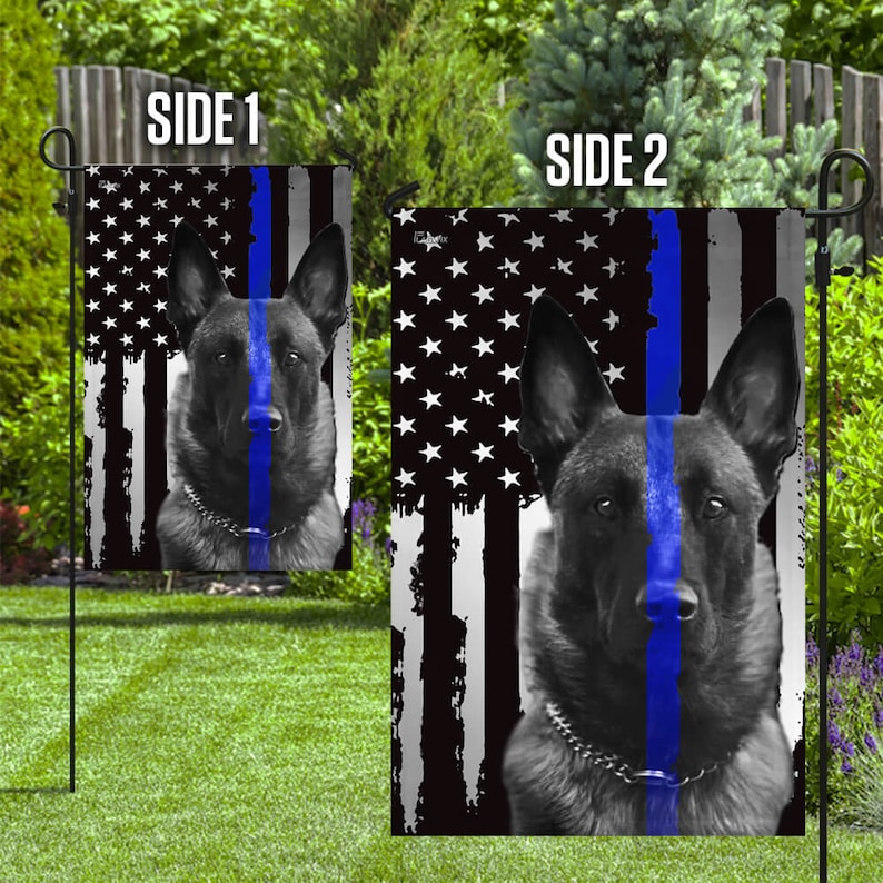 Belgian Malinois Police Dog K9 Flag Garden Flagshouse Etsy Belgian Malinois Police Dog K9 Flag Garden Flagshouse Etsy