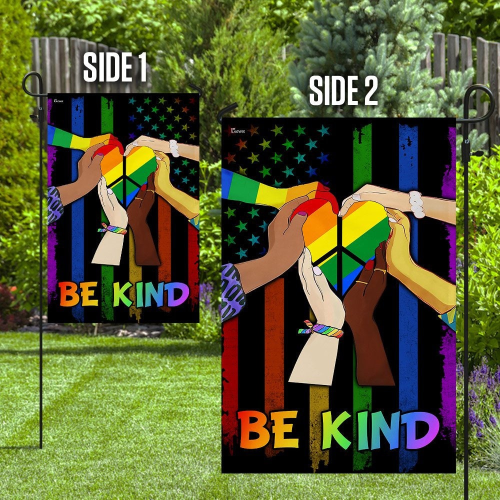 Be Kind Flag Garden Flags House Flagpeace flag Rustic Etsy