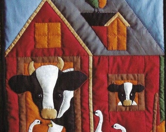 Wool Felt Applique Cows Kit Wall Hanging Quilt by Rachel's of Greenfield