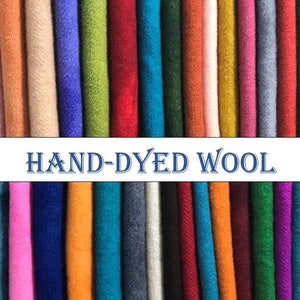 Hand Dyed 100% Wool 8" X 14" for Applique