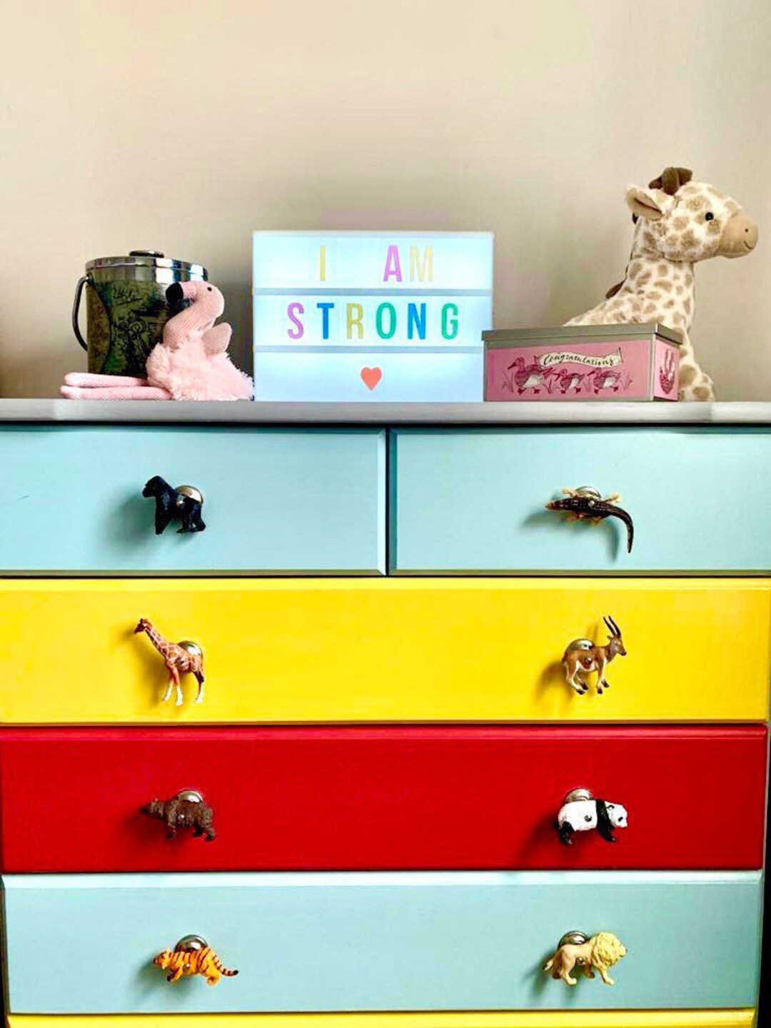 Safari Animal Toy Furniture Knobs / Drawer Pulls - Etsy